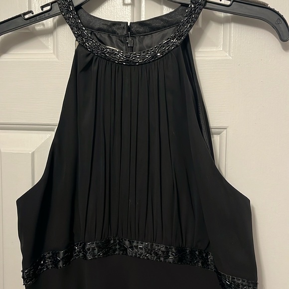 Evan Picone Evening dress. Black chiffon, fully lined, high neck, sz 12 - Picture 1 of 9